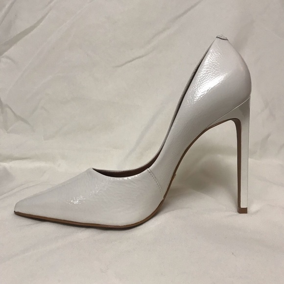 NWT L'intervalle Renata White Naplack leather heels - Picture 3 of 6